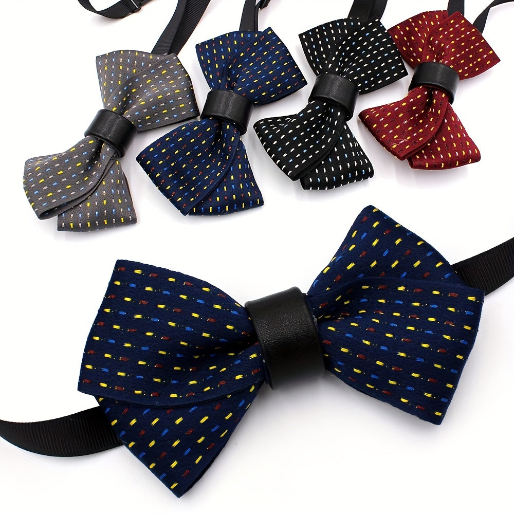 Classic Dotted Bow Tie Solid Bowknot for Women Men