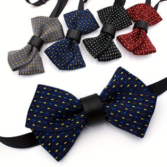 Classic Dotted Bow Tie Solid Bowknot for Women Men