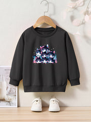 OERYUI Anime Kitty Sweatshirt Casual Kids Pullover