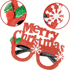 Christmas Glitter Party Glasses Fun Novelty Eyeglasses Holiday Favors