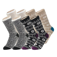 Floral Pattern Socks Warm & Comfy Mid Tube Women's Stockings