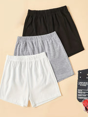 Toddler Girls Elastic Waist Track Shorts Set