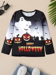 Dinosaur Print Boys Long Sleeve T shirt Lightweight Comfy Tops Kids Clothings