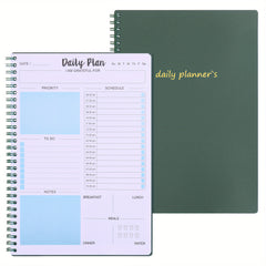 Daily Planner Undated To Do List Notebook With Hourly Schedule