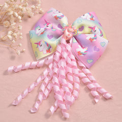 Adorable Unicorn Bow Tie & Ribbon Set for Girls