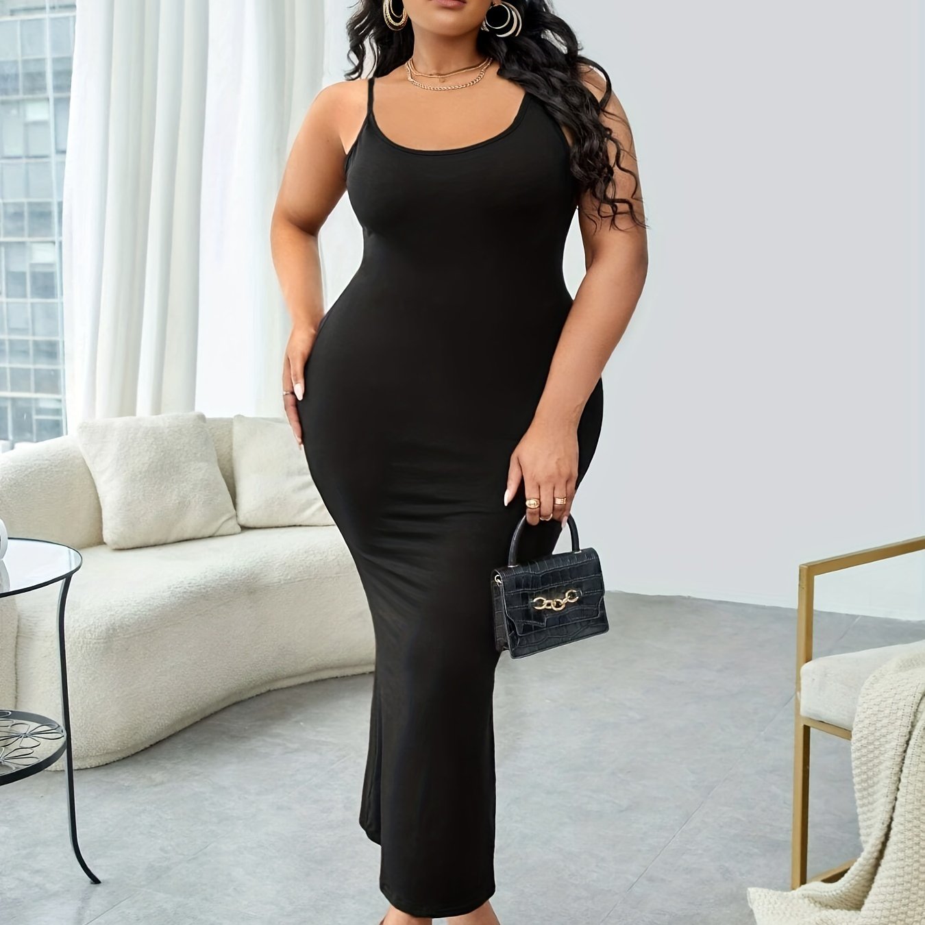 Sexy Bodycon Maxi Midi Cami Dress