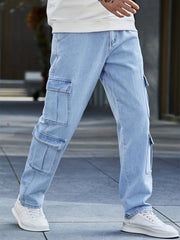 Loose Fit Jeans Mens Casual Street Style Denim Pants