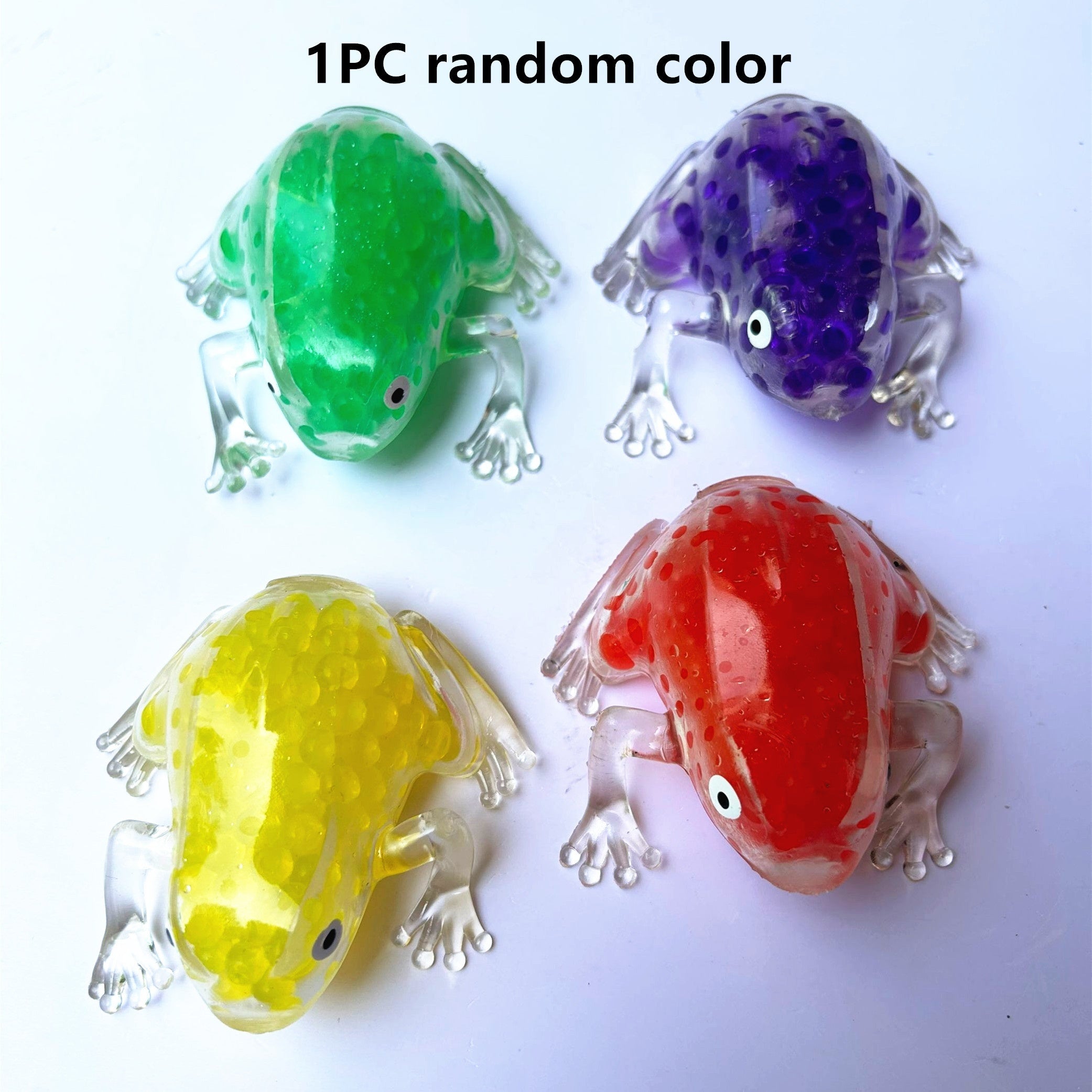 Funny TPR Frog Gel Beads Stress Ball Fidget Sensory Toy Antistress Squishy Ball