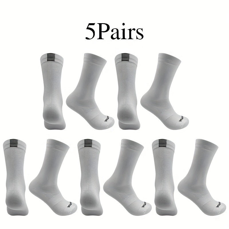 5 Pairs Outdoor Sports Socks Breathable Cycling Sweat-absorbing Socks