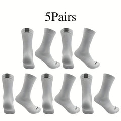 5 Pairs Outdoor Sports Socks Breathable Cycling Sweat-absorbing Socks