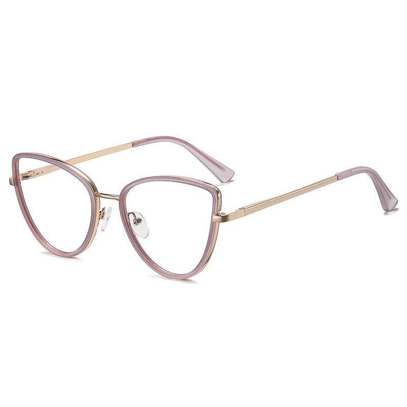 Light Blocking Eyestrain Clear Glasses For Women Computer Reading