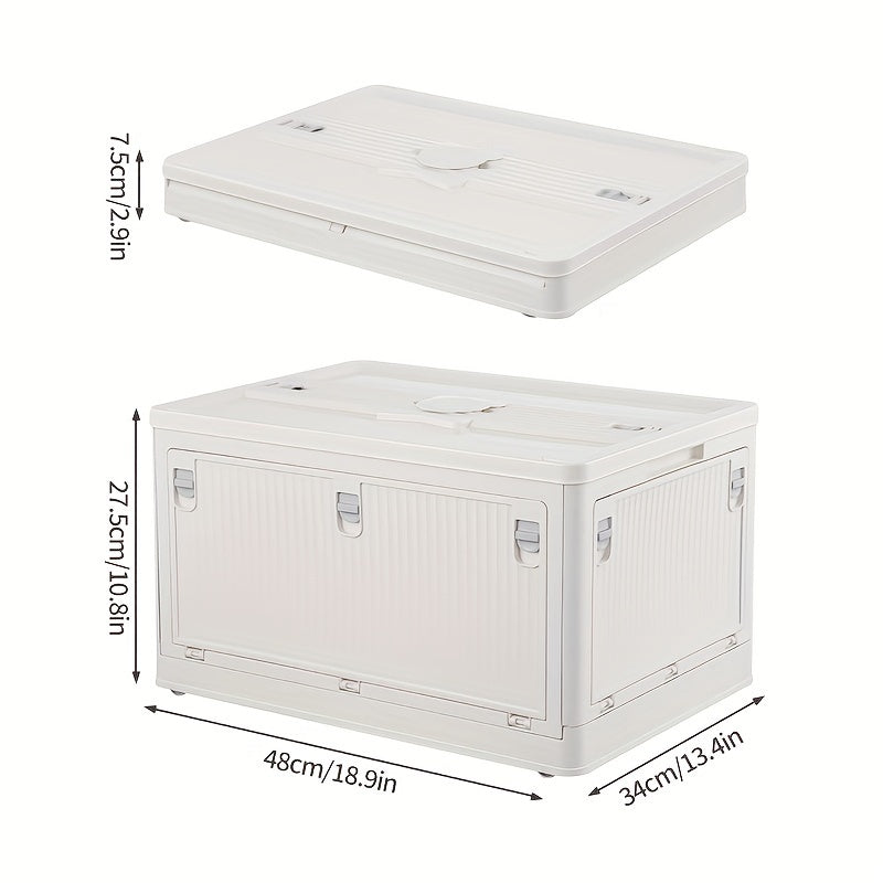 Collapsible Storage Bins With Lids And Wheels Large Capacity Stackable