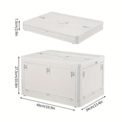 Collapsible Storage Bins With Lids And Wheels Large Capacity Stackable