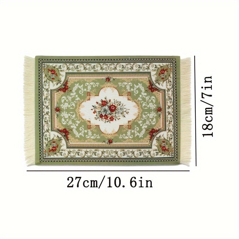 Persian Mini Woven Mouse Pad Retro Pattern for Home Office Decor