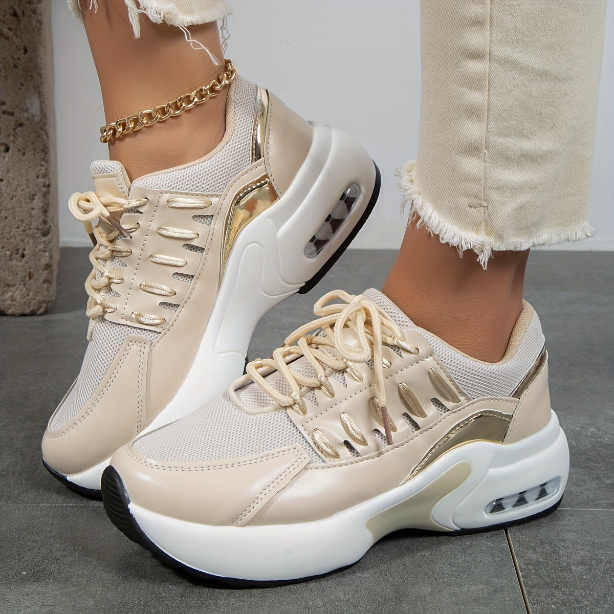Women's Air Cushion Sneakers Low Top Running Shoes