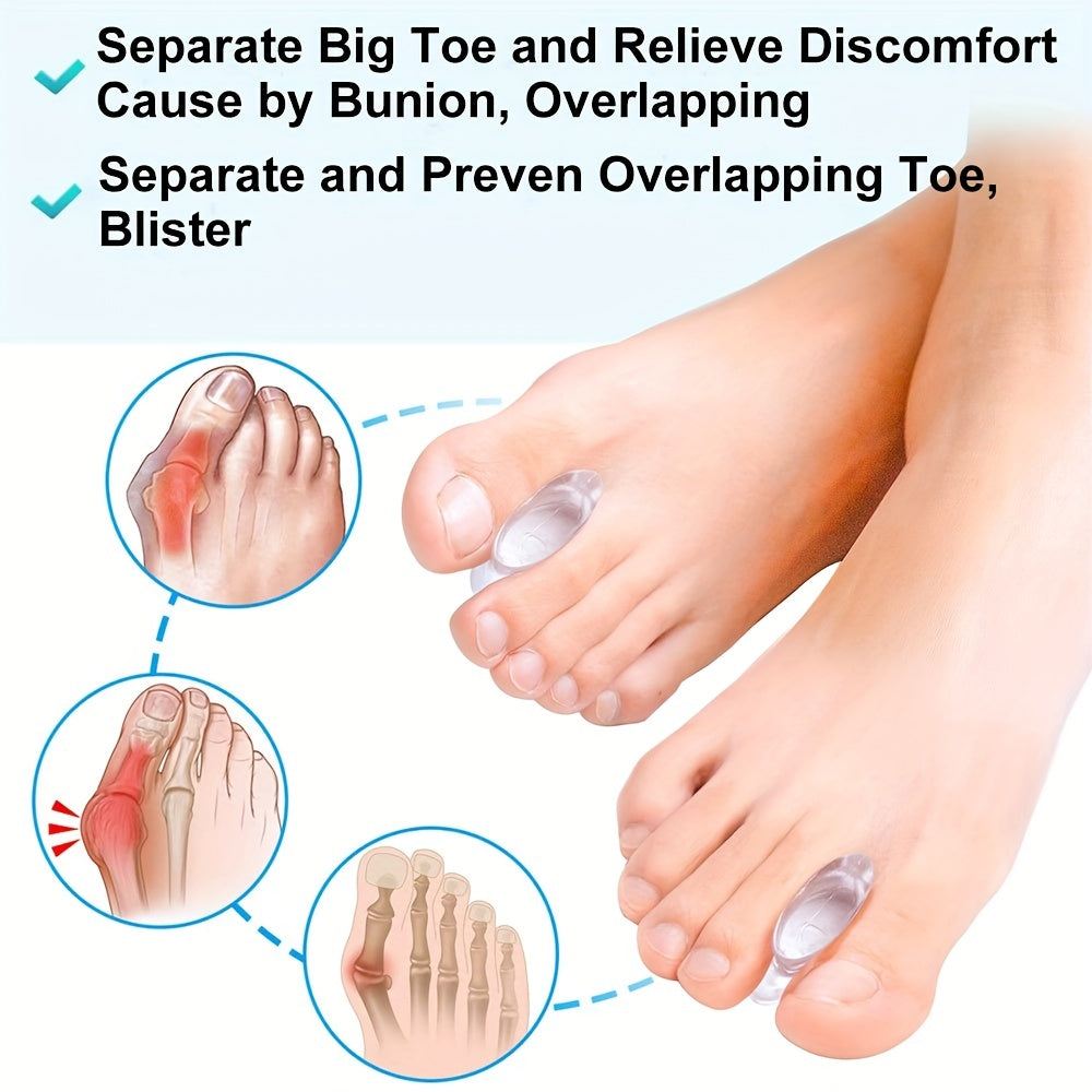 Soft Gel Toe Separators for Overlapping Toes Bunions Big Toe Alignment
