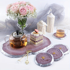 DIY Crystal Drop Resin Molds Irregular Tray Coaster Mirror Silicone Mold