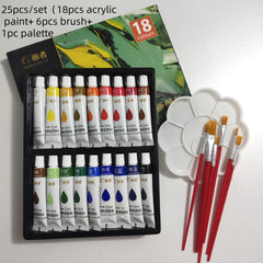 Acrylic Paint Set 43pcs 12ml Tubes, Colorful Art Pigments for Various Surfaces
