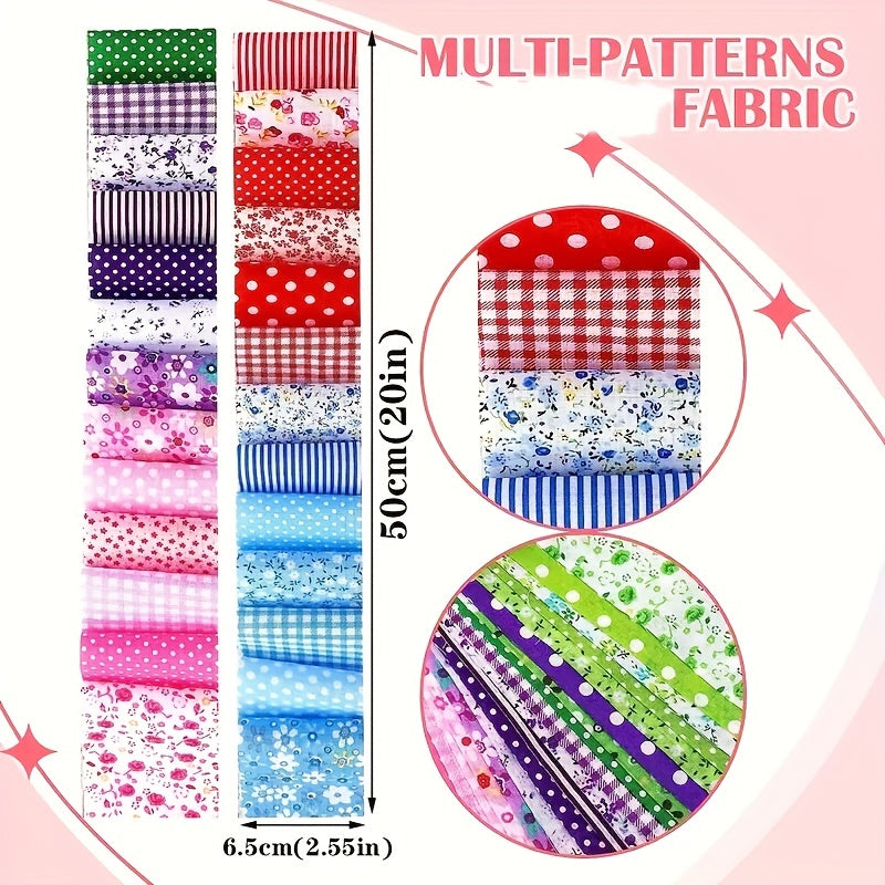 40pcs Floral Printed Quilting Fabric Cotton Craft DIY Handmade Doll