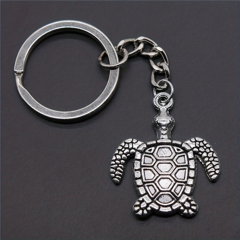 Metal Turtle Key Ring Simulation Turtle Keychain for Men