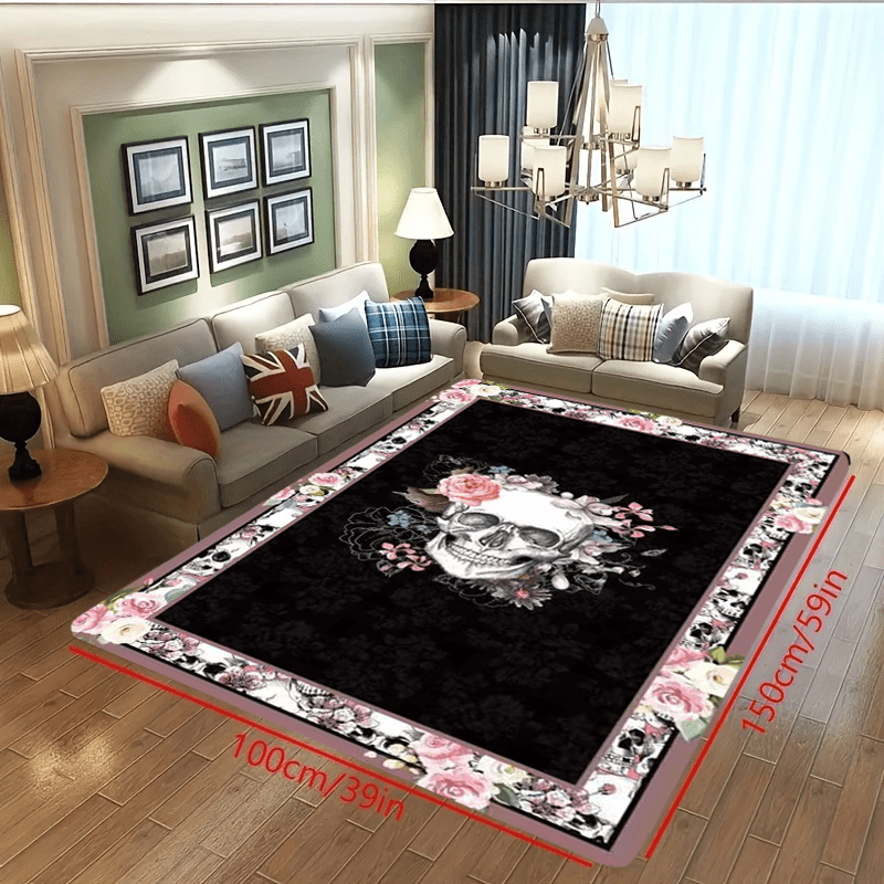 Halloween Skull Printed Carpet 80x119