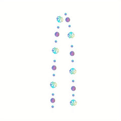 4M Iridescent Mermaid Garland Jellyfish Sea Star Pearl Holographic Streamer