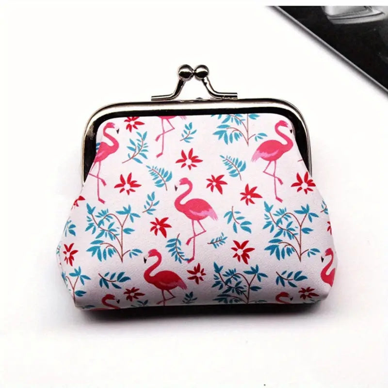 Flamingo Print Coin Purse Small Storage Bag
