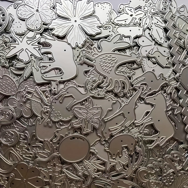 50pcs Random Metal Cutting Dies DIY Scrapbooking Animals Flowers Birds