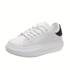 Women's Platform Lace-Up Sneakers Low Top Outdoor Shoes