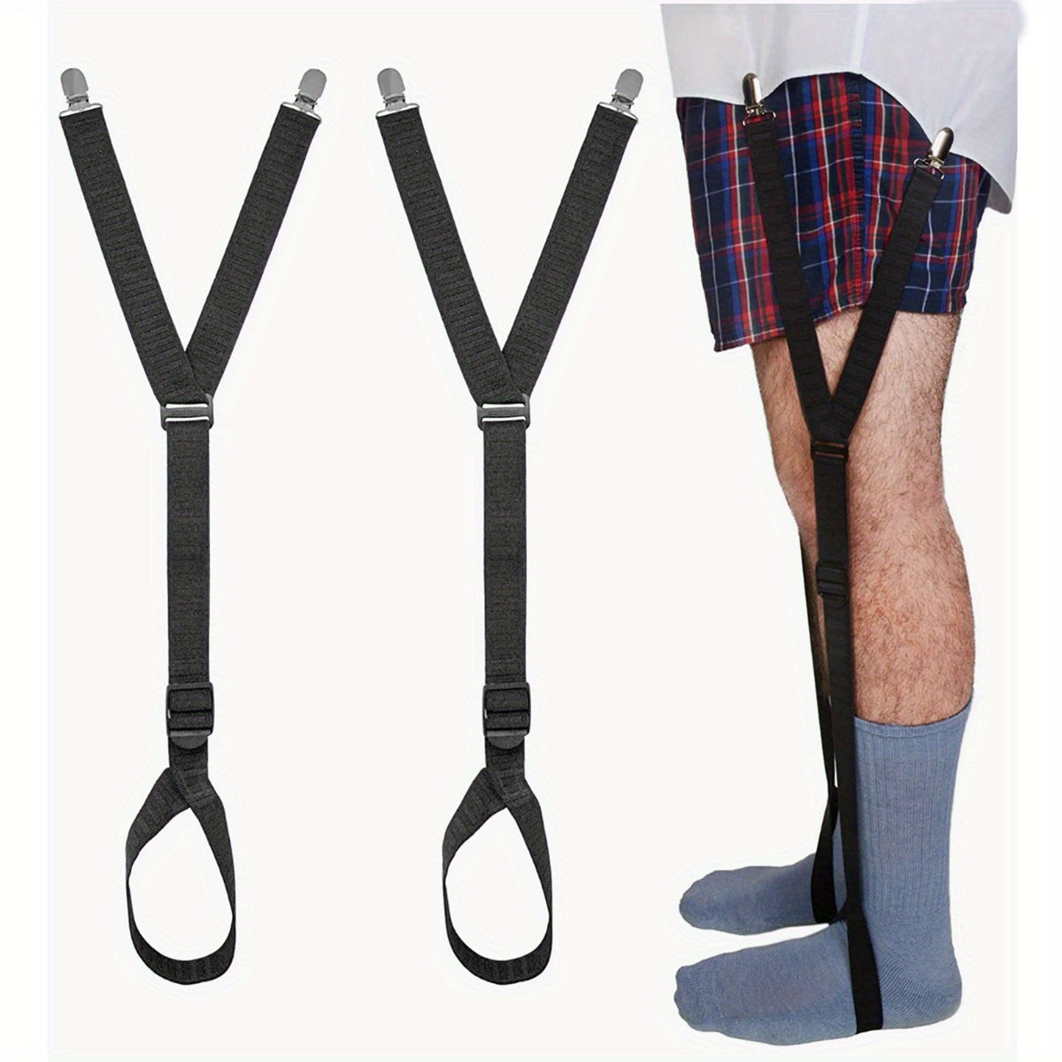 Adjustable Shirt Stays Military Elastic Garter Straps
