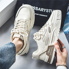Men's Block Skate Shoes Lace Up Comfy Non Slip Sneakers
