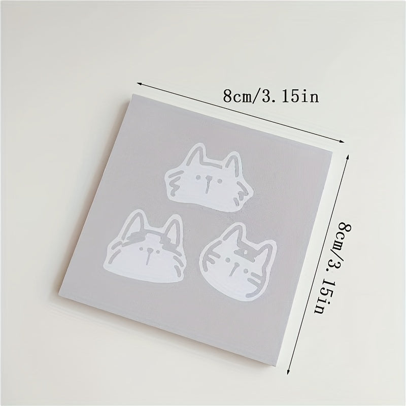 50 Sheets Cute Cat Family Memo Pads Non Sticky Sticky Note