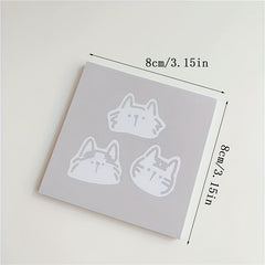 50 Sheets Cute Cat Family Memo Pads Non Sticky Sticky Note