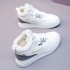 Plush Inner Lace-up Skate Shoes for Women