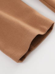 Casual Lapel Long Coat Solid Pocket Long Sleeve Loose Long Outerwear