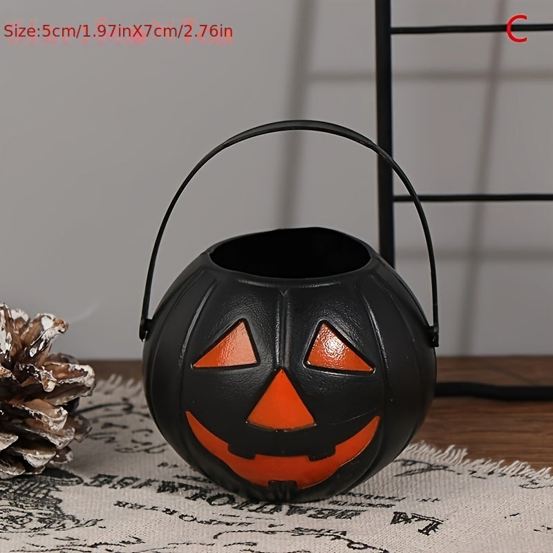 Halloween Pumpkin Lantern Decoration Handheld Pumpkin Bucket