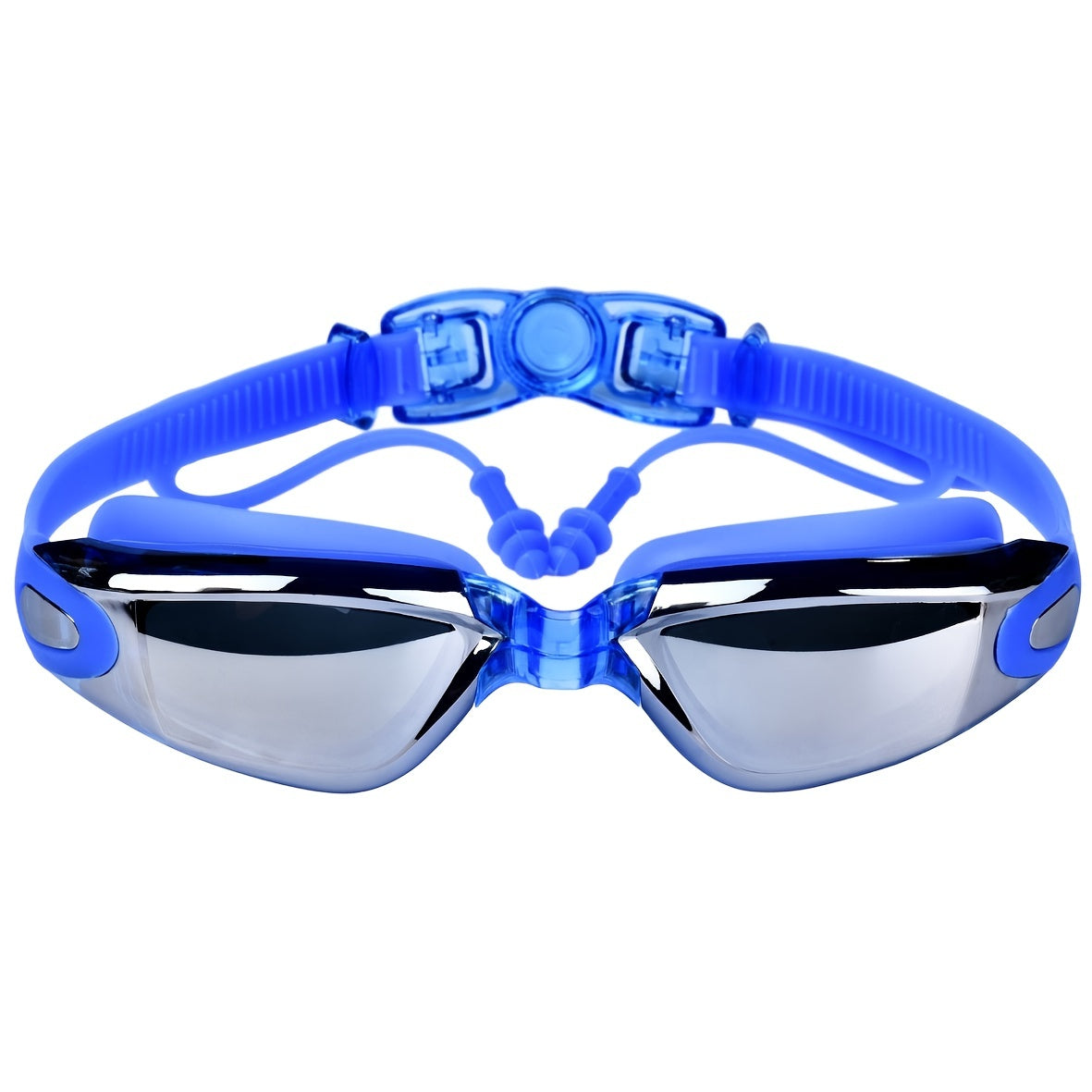 HD Electroplating Myopia Swimming Goggles with Earplugs
