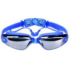 HD Electroplating Myopia Swimming Goggles with Earplugs