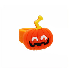Halloween Cartoon Ghost Pumpkin Skull Ring Children's PVC Toy Gift