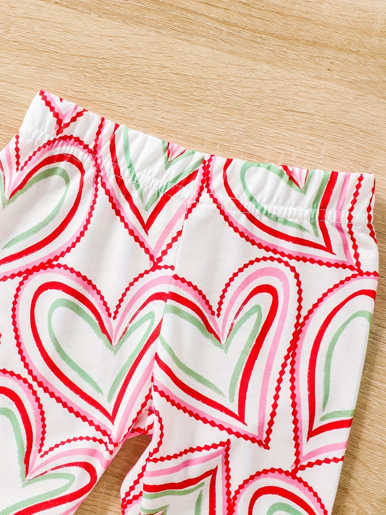 Toddler Girls Colorful Heart Graphic Elastic Waist Biker Shorts