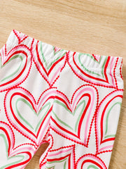 Toddler Girls Colorful Heart Graphic Elastic Waist Biker Shorts