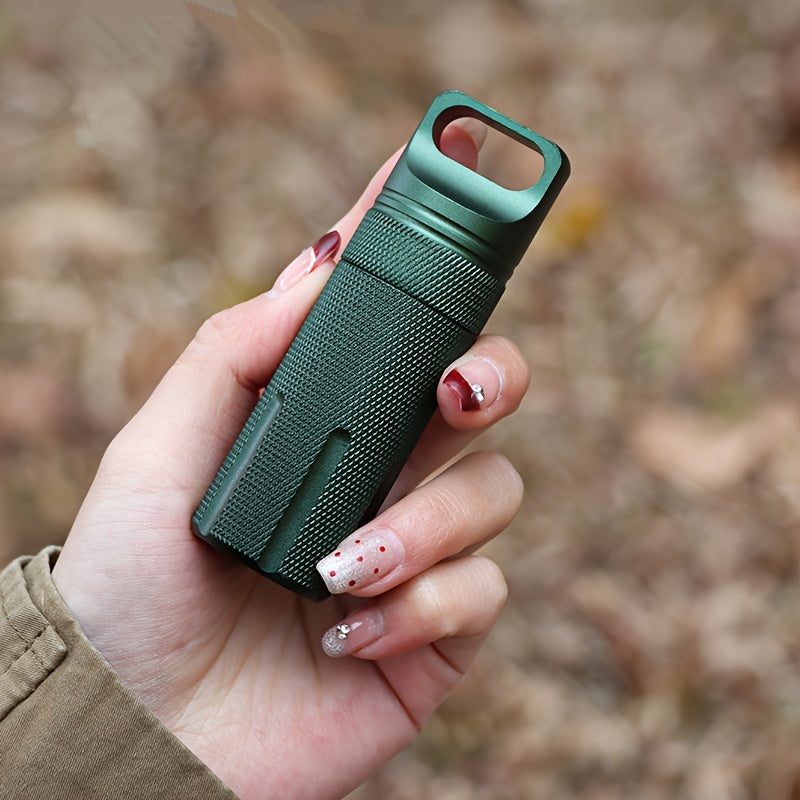 Portable Waterproof Aluminum Alloy Pill Case Sealed Medicine Bottle