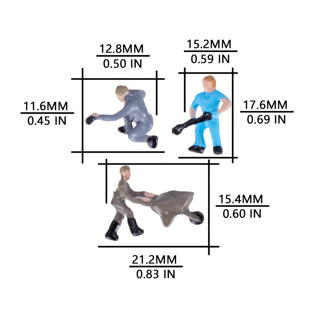 1/87 Railway Worker Model Set - Fun Toy For Kids