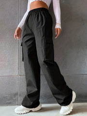 Cargo Pants Wide Leg Stirred Waist Spring Summer Women's Clothing