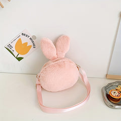 Rabbit Shoulder Bag For Girls Plush Crossbody Coin Purse Wallet