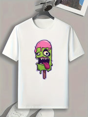 Ice Sucker Print Men's Graphic T-Shirt for Summer