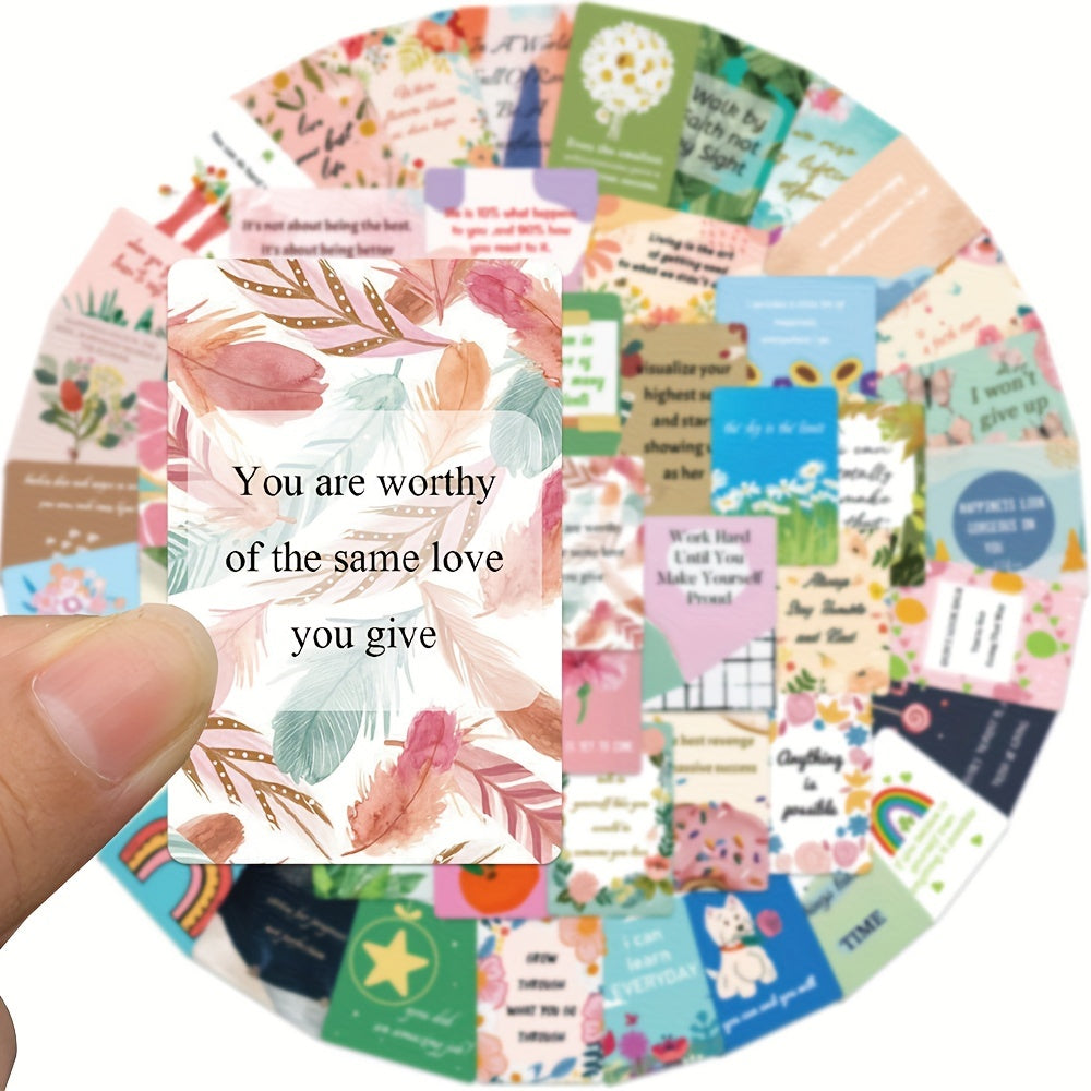 52pcs Inspirational Waterproof Vinyl Decals for Water Bottle Laptop