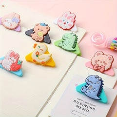 1pc Cartoon Triangle Clip Test Paper Storage Documents Corner Clip Stationery