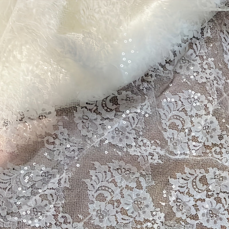Sequins DIY Clothing Accessories Bead Pieces Lace Fabrics DIY Skirt Wedding