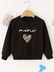 Girls Sweatshirt Cheer Bear Print Comfort Fit Long Sleeve Top Pullovers